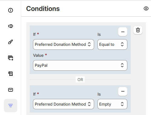 Combine condition rules with And or Or