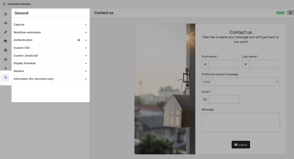 General settings