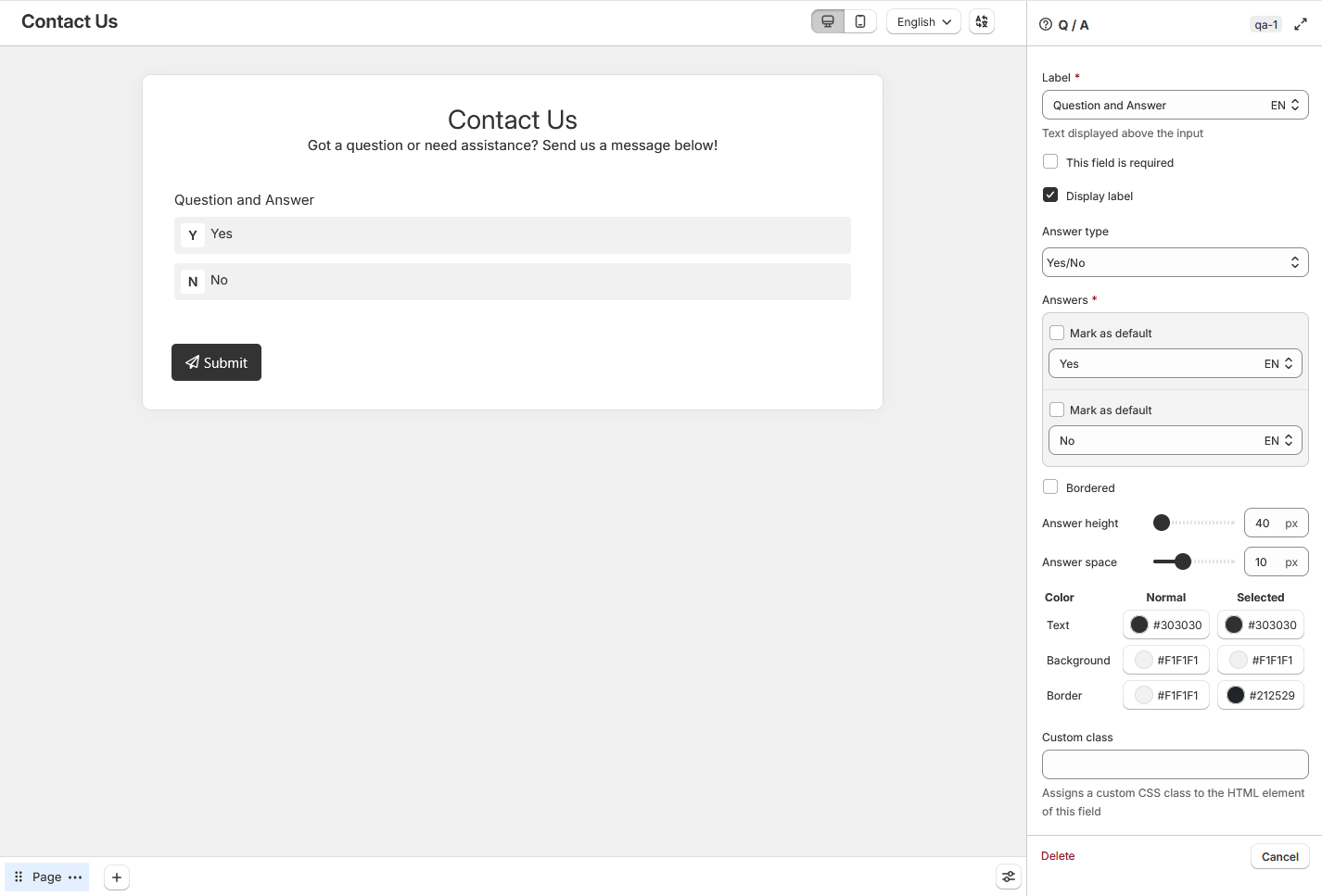 URL field settings