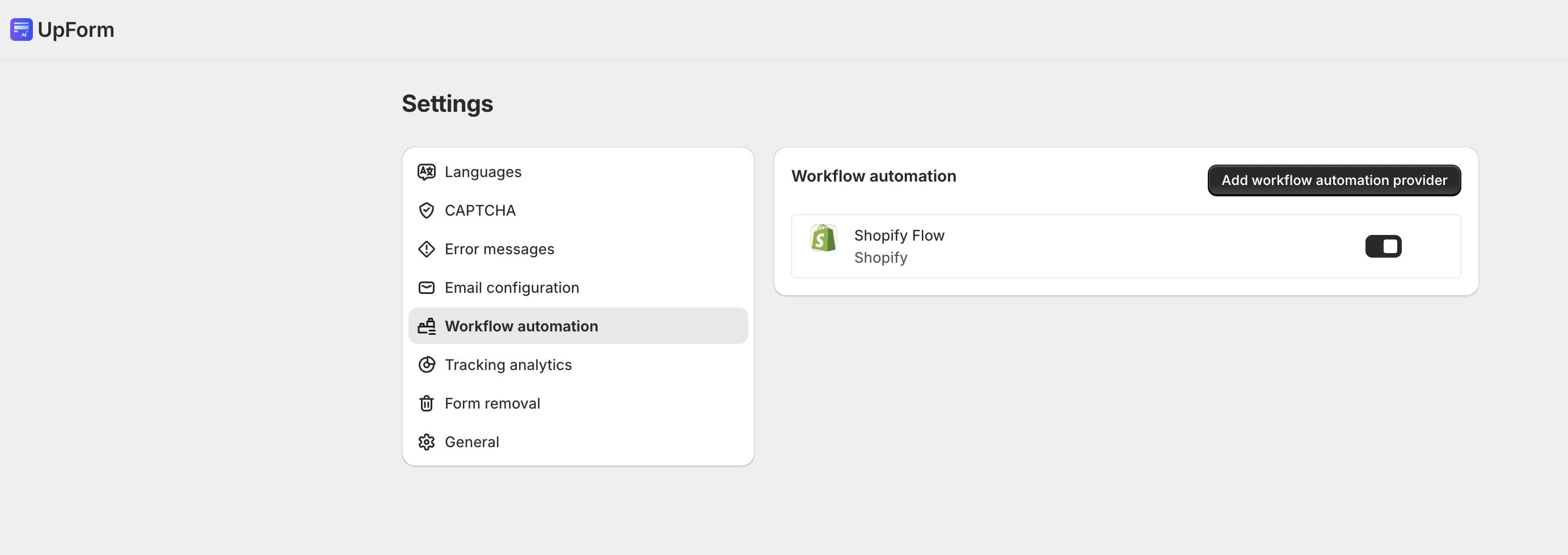 Enable Shopify Flow in Workflow automation