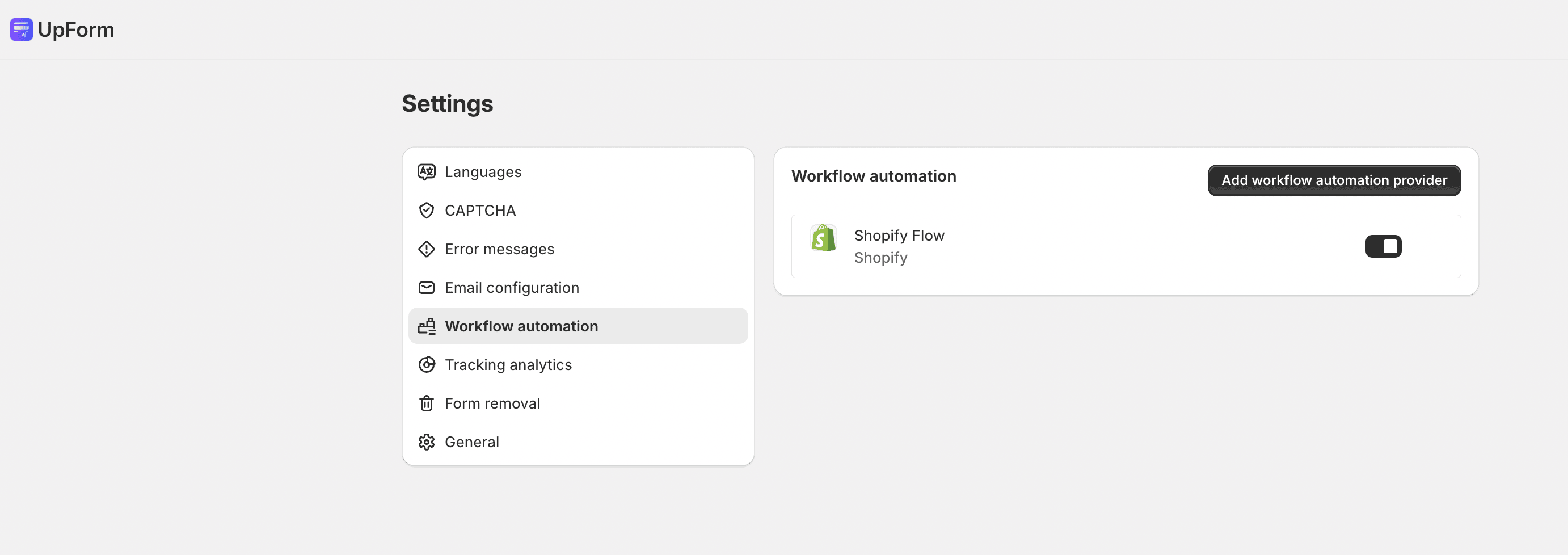 Enable Shopify Flow in Workflow automation