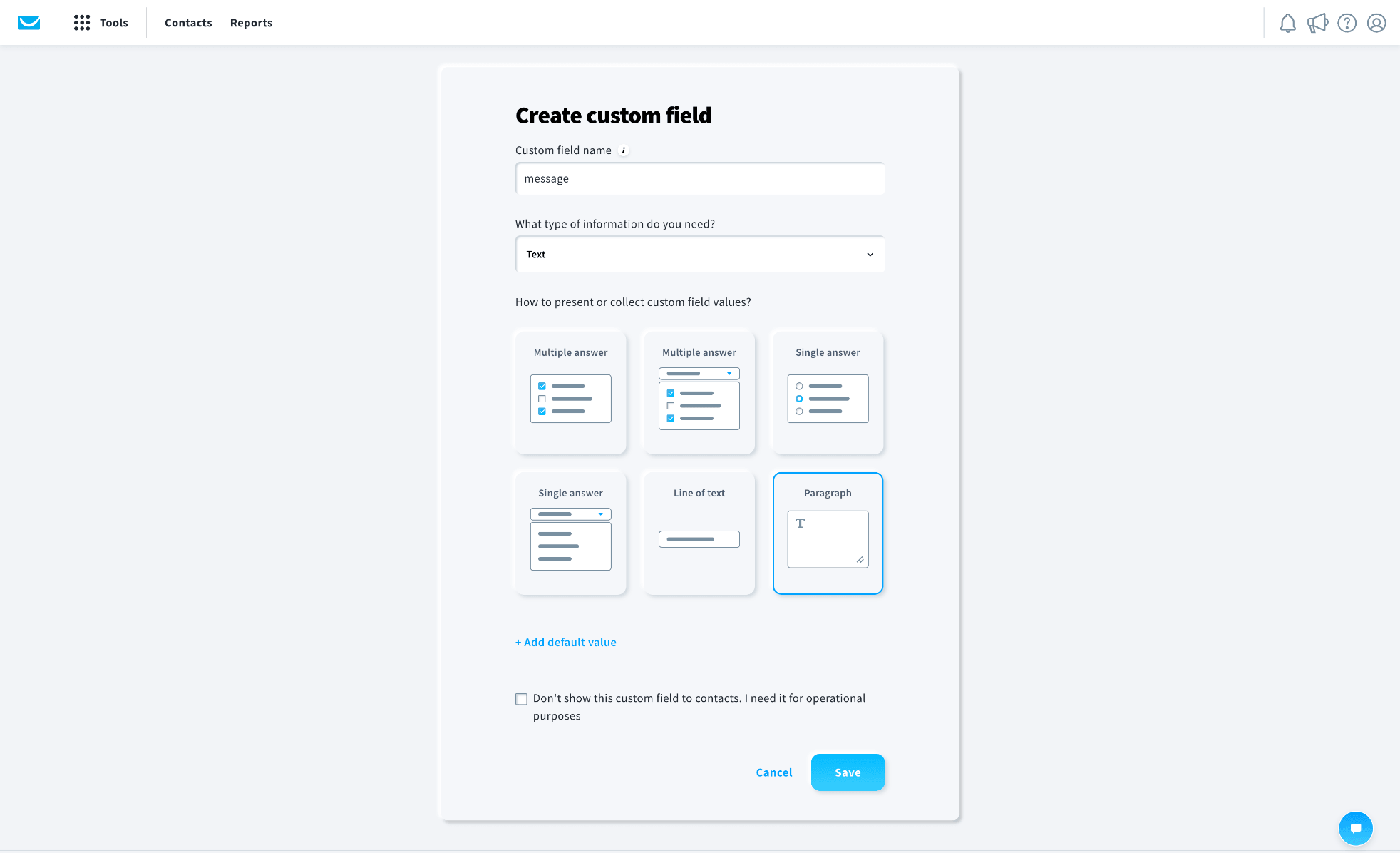 Save GetResponse custom field