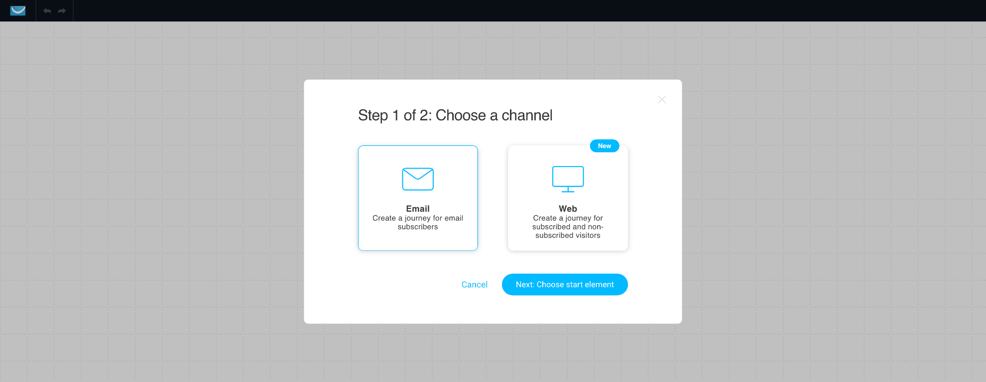 Select GetResponse Email channel