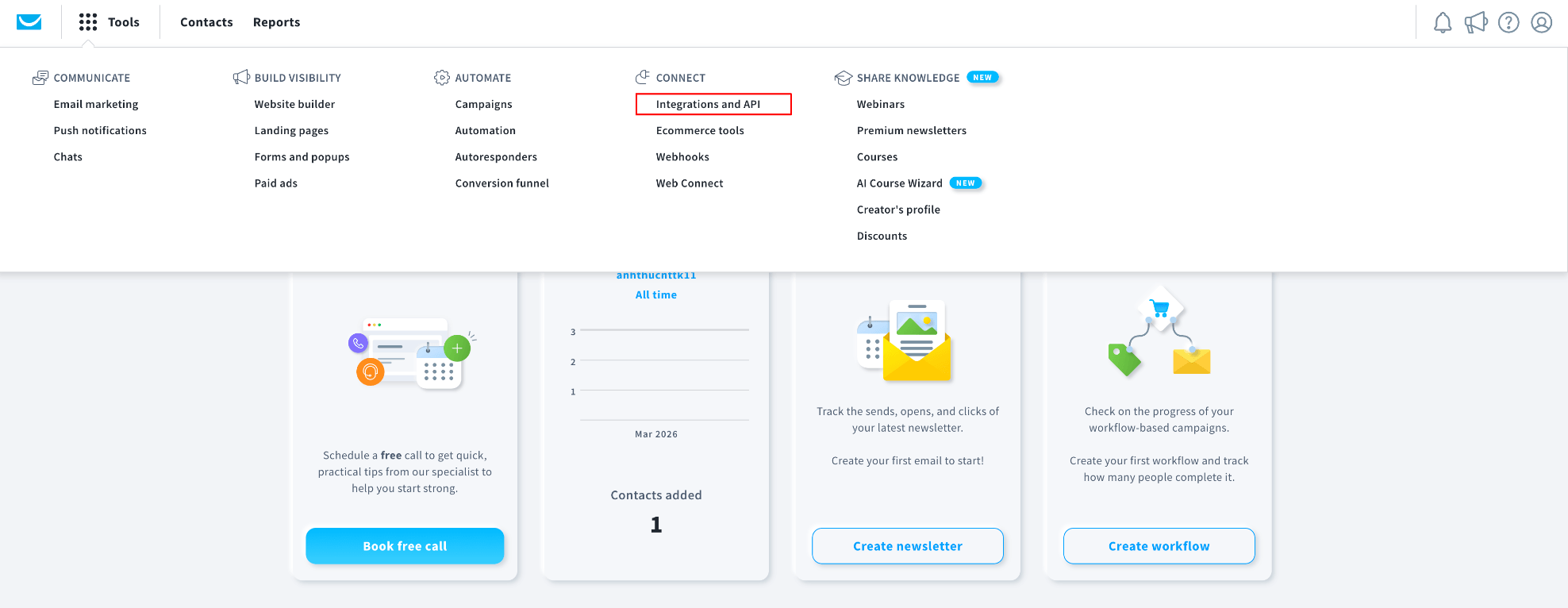 GetResponse Integrations and API tools