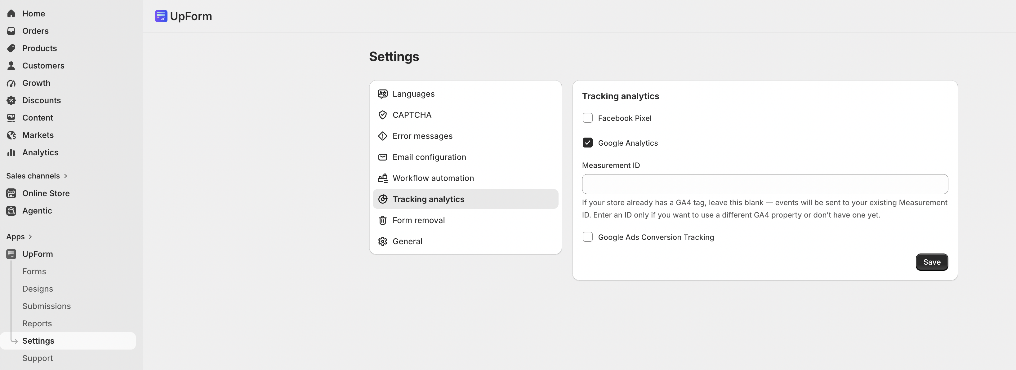 Google Analytics tracking analytics settings