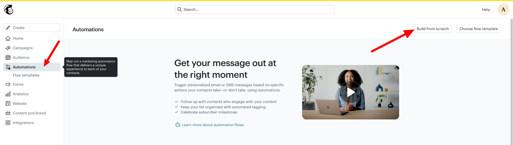 Mailchimp Automations Build from scratch