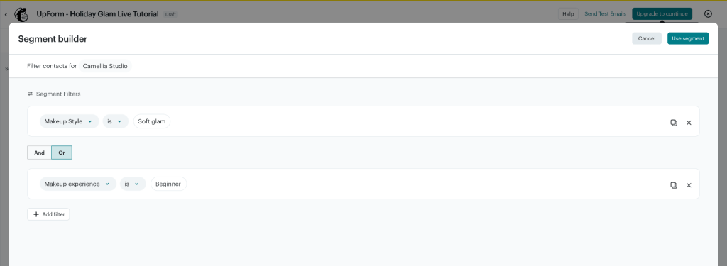 Add Mailchimp If Else custom field rule