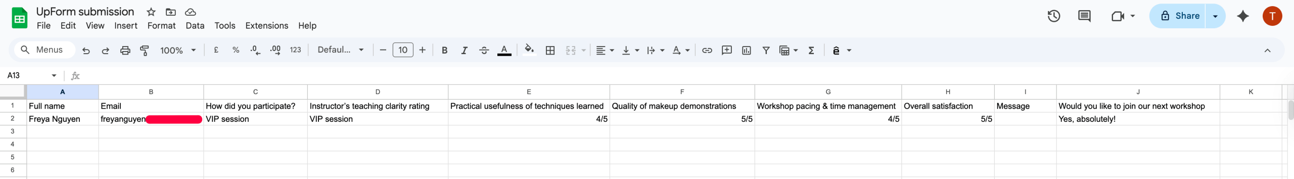 Confirm new spreadsheet row from Make