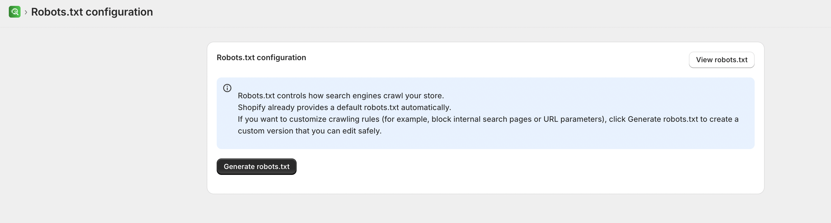 Robots.txt editor