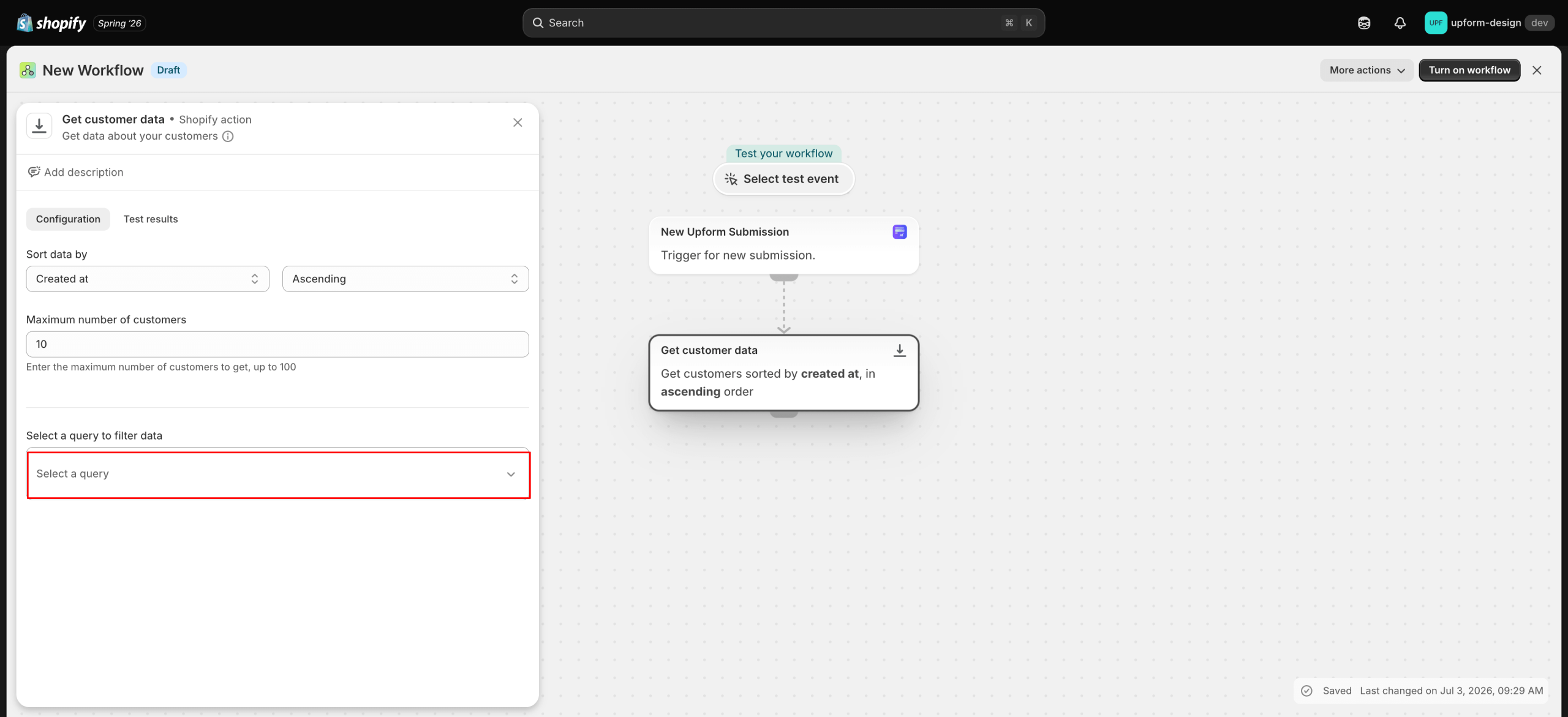 Advanced query for Get customer data