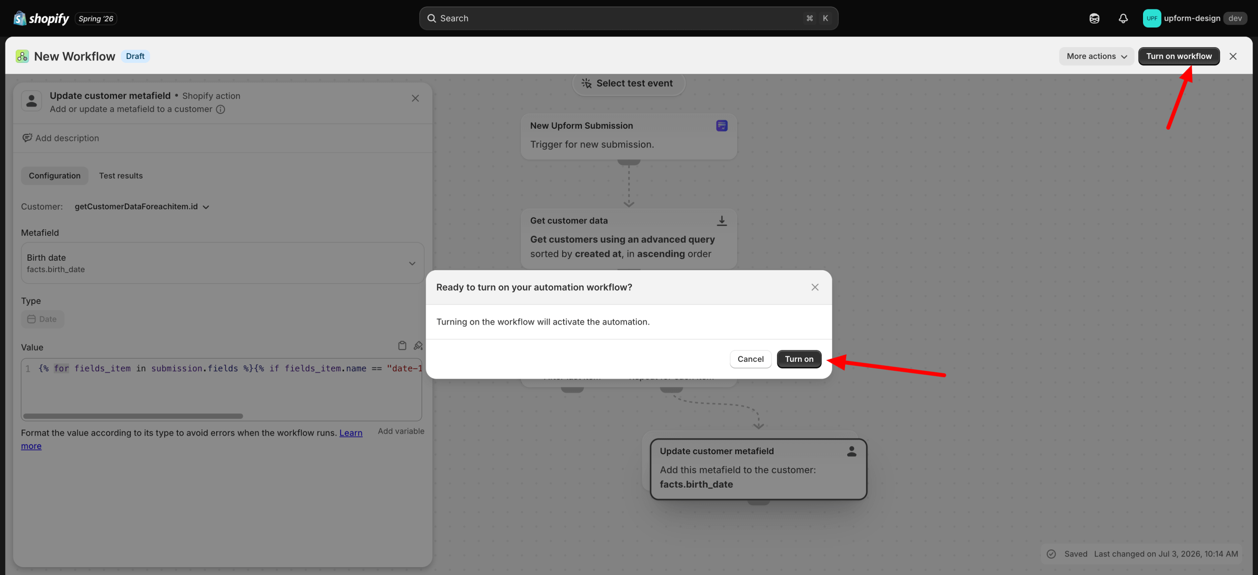Turn on birth date sync workflow