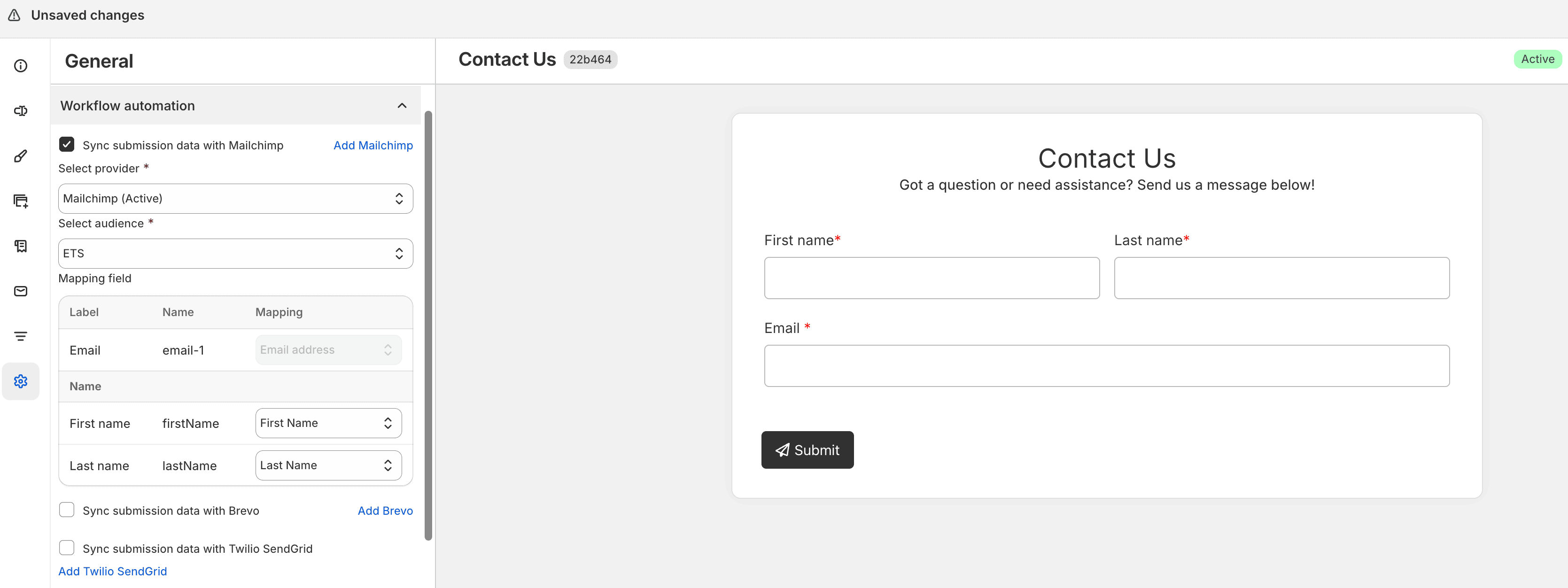 Workflow automation field mapping