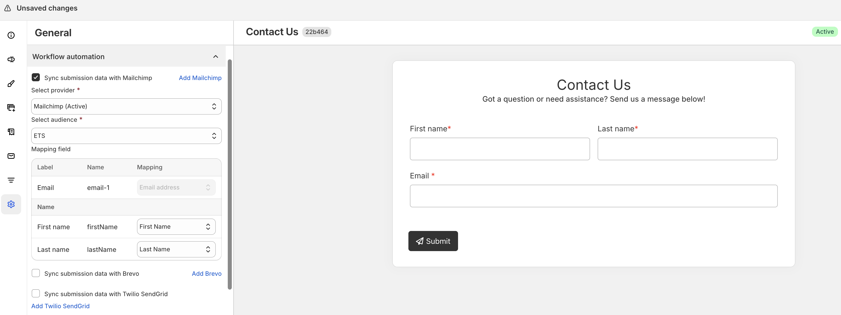 Workflow automation field mapping