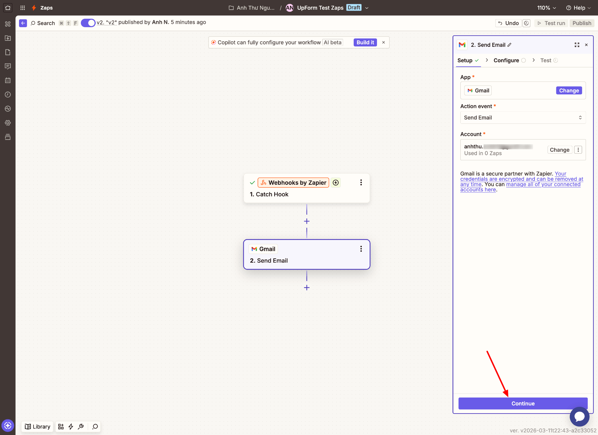 Authorize Gmail connection